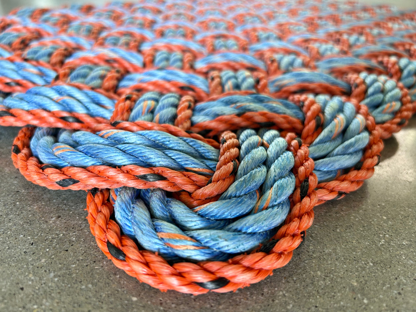 Vibrant lobster rope mat