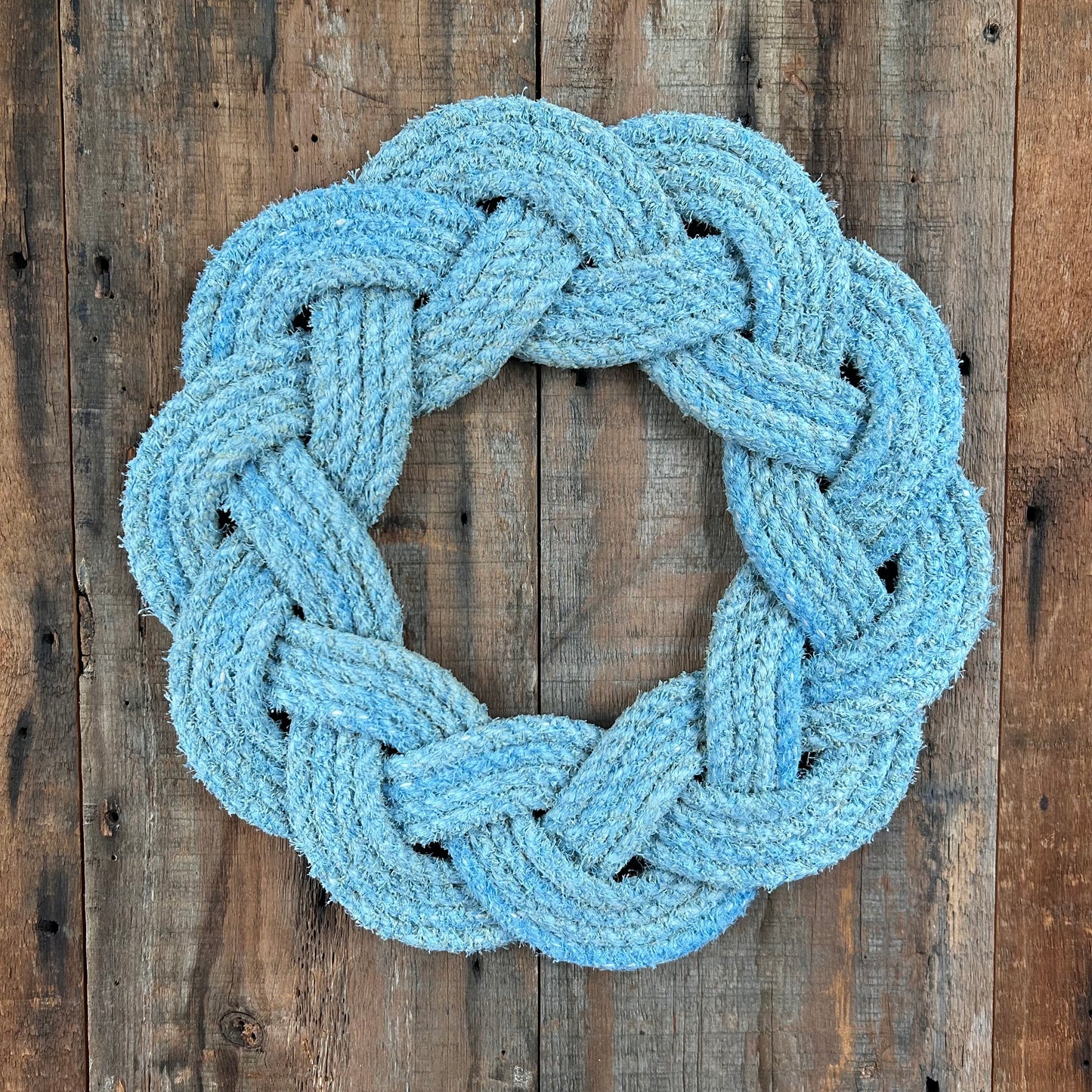 Rustic Mariner Wreath in Sky Blue