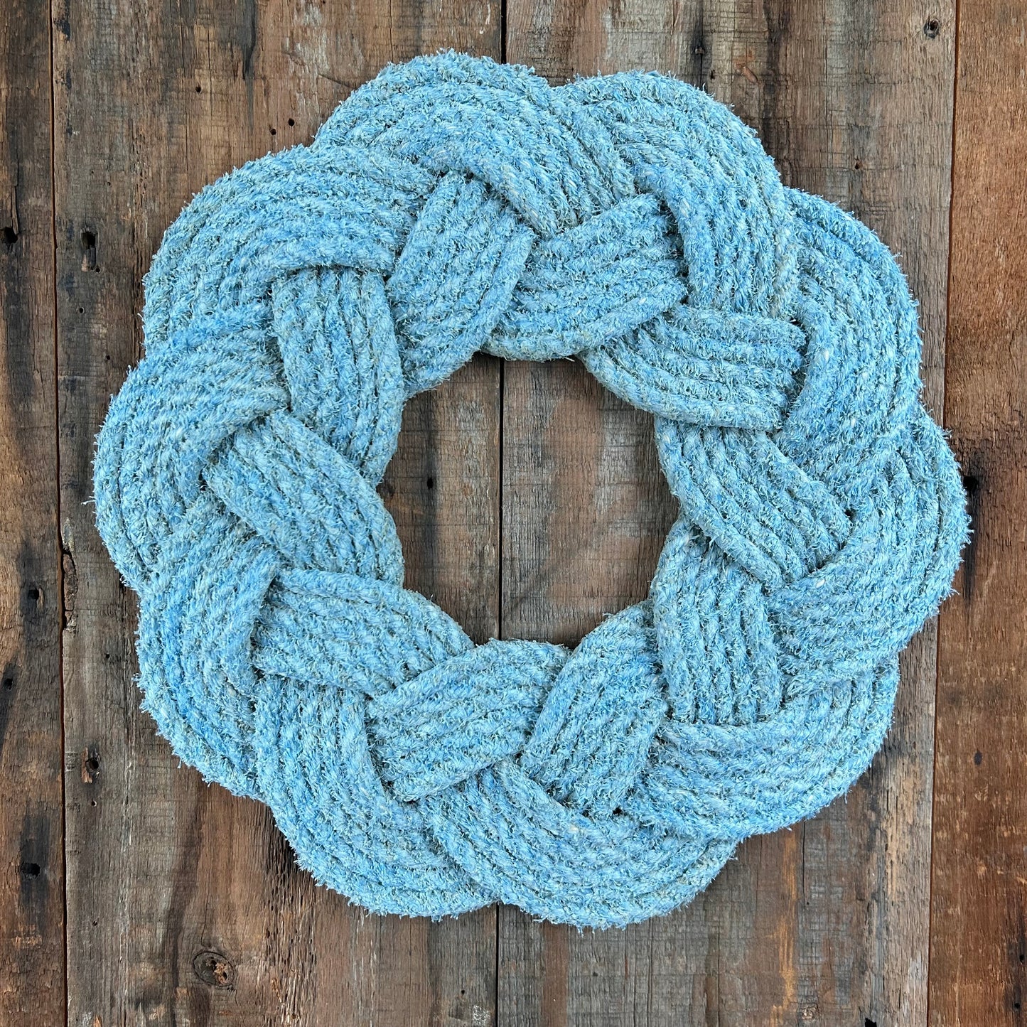 Rustic Mariner Wreath in Sky Blue