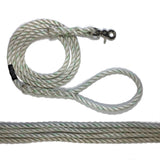 White with lime tracer rope dog lead