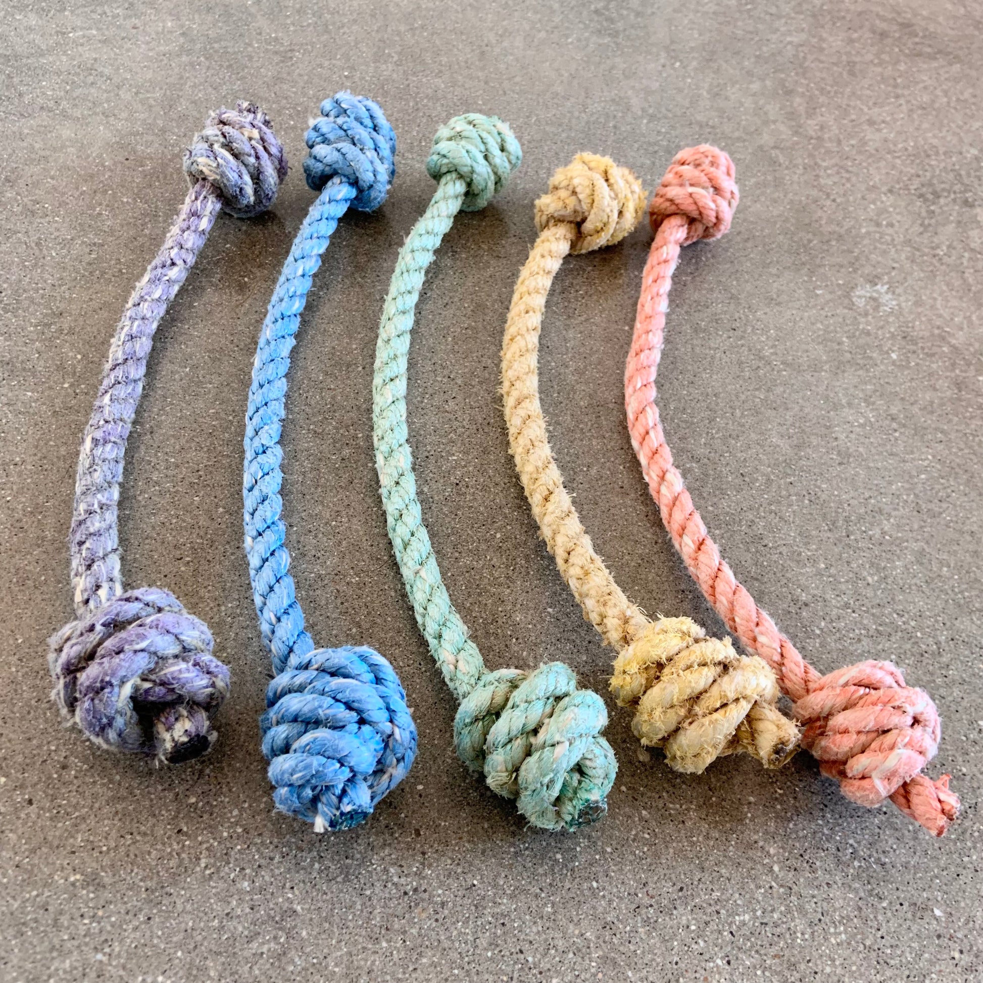 Upcycled Rope Dog Toy, Lobster rope chew toy, throw toy, plastic rope dog chew toy, reclaimed toy, Made in Maine
