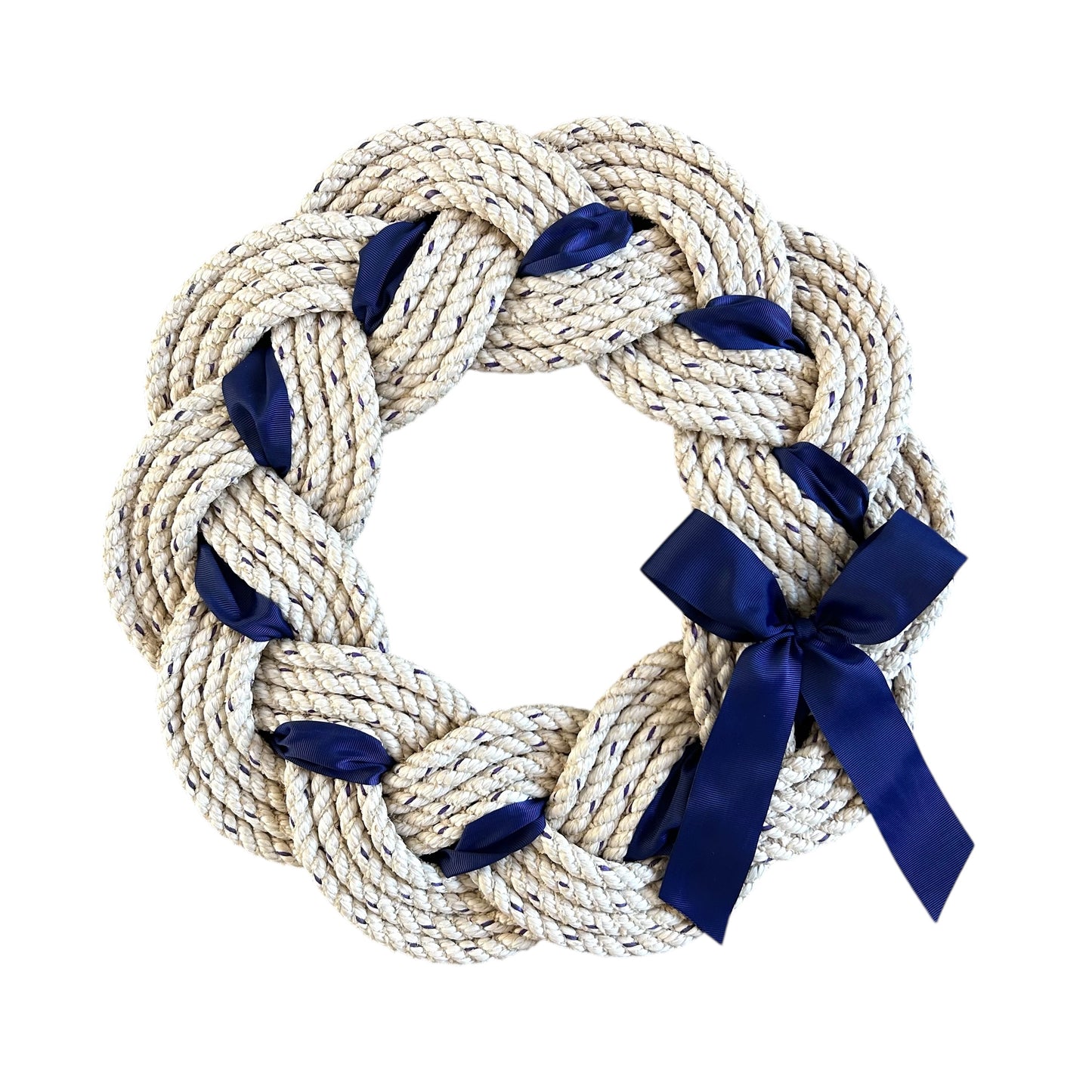 Festive Wreaths with Blue Ribbon