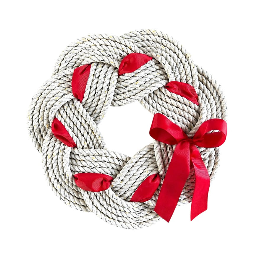 Christmas Wreaths with Red Ribbon