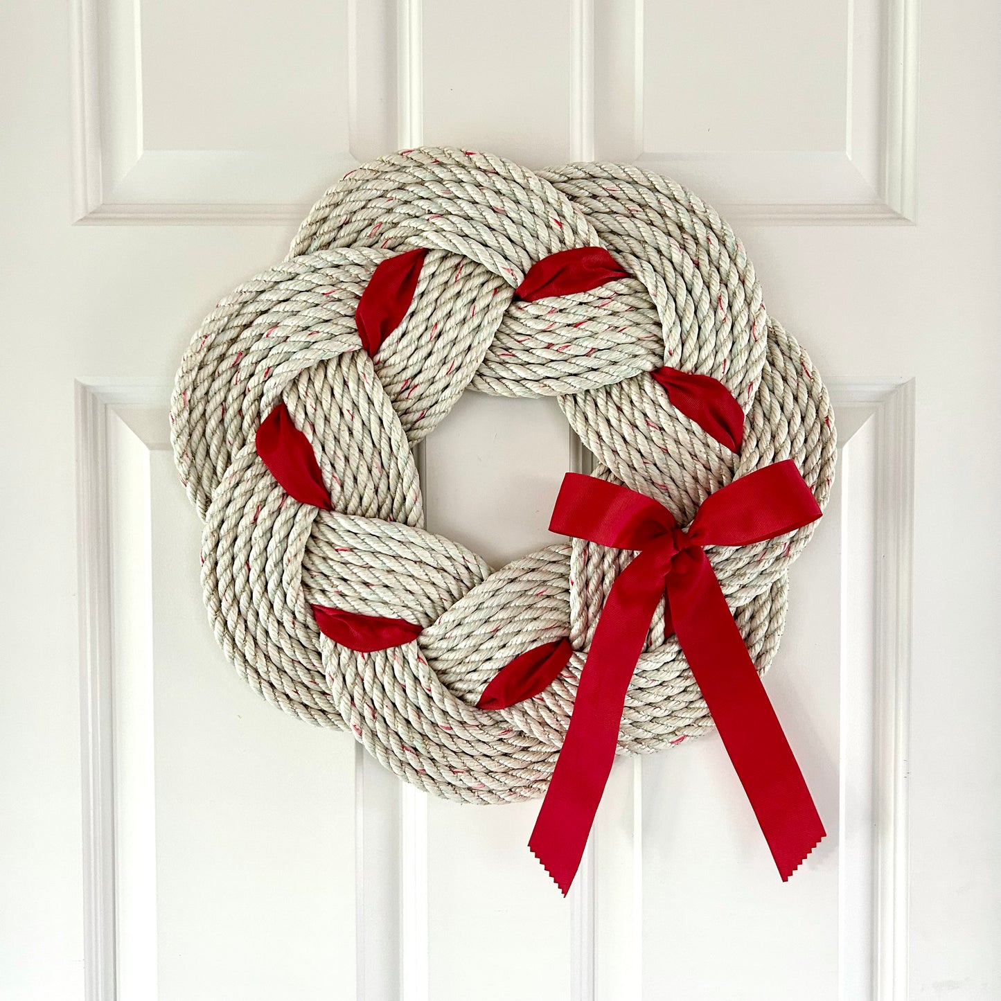 Christmas Wreaths with Red Ribbon