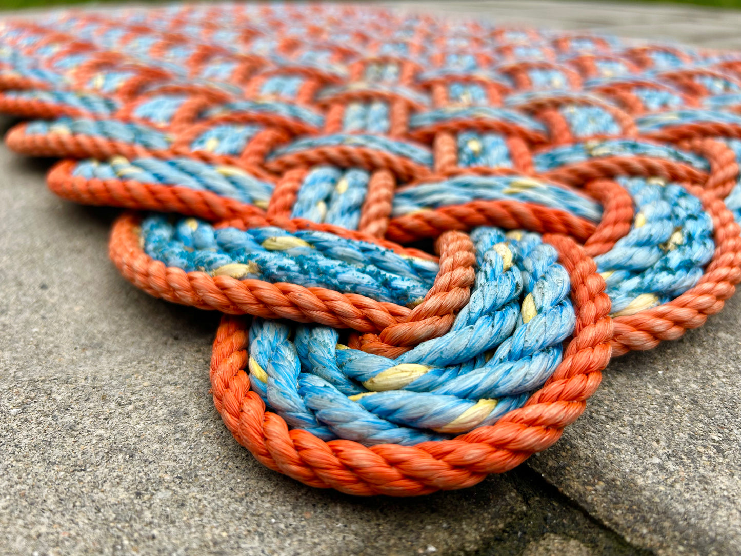 Vibrant lobster rope mat