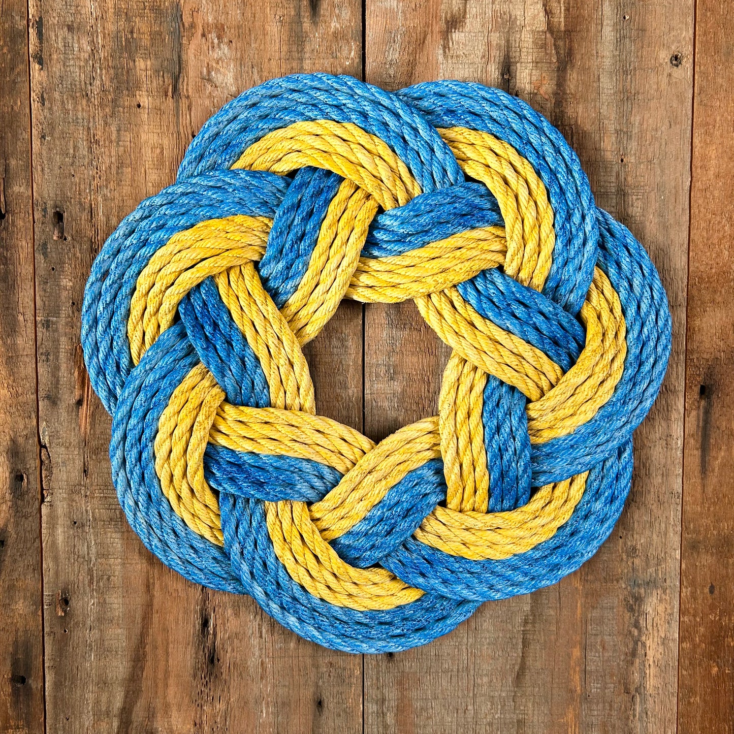 Blue and Yellow Wreath