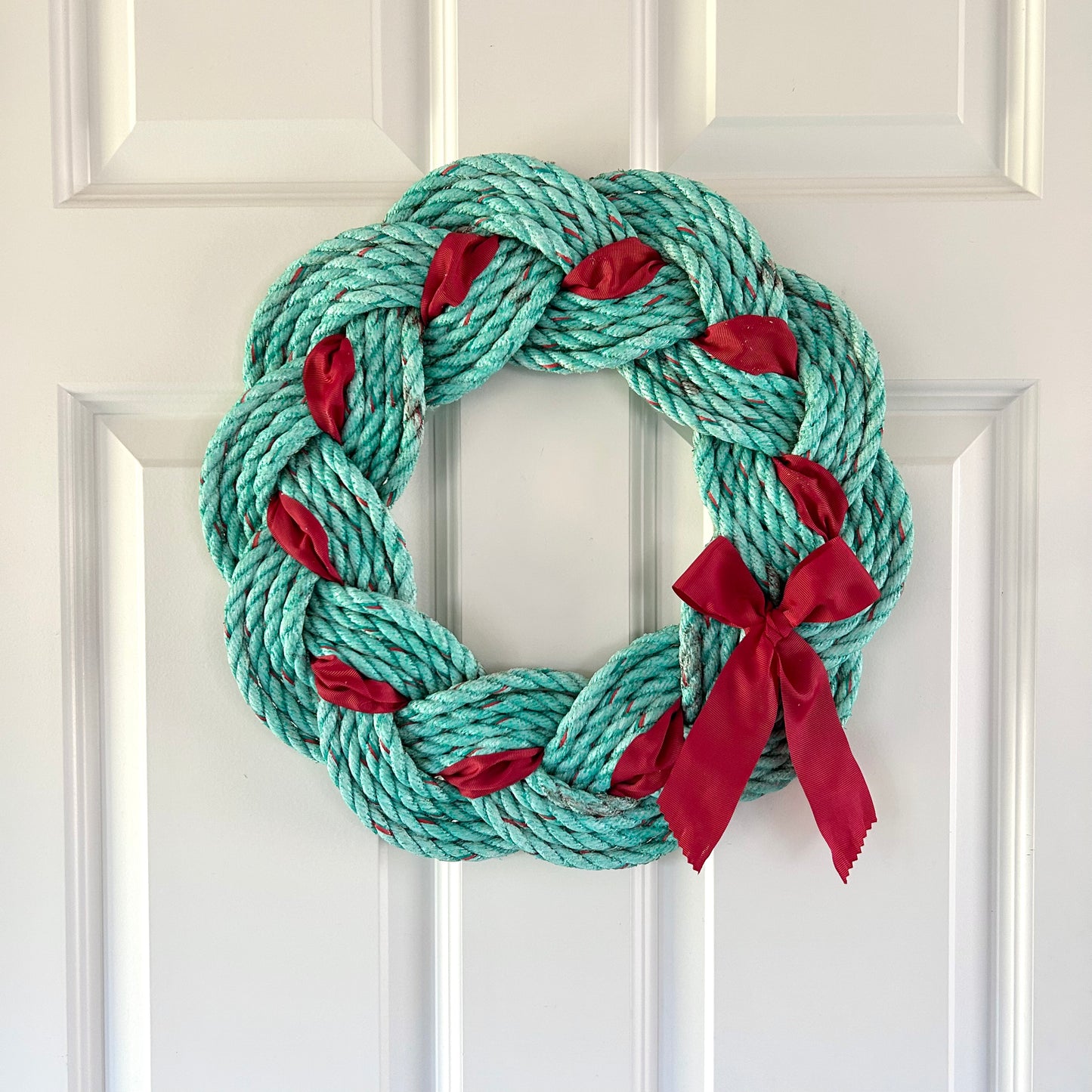 Christmas Wreaths with Red Ribbon