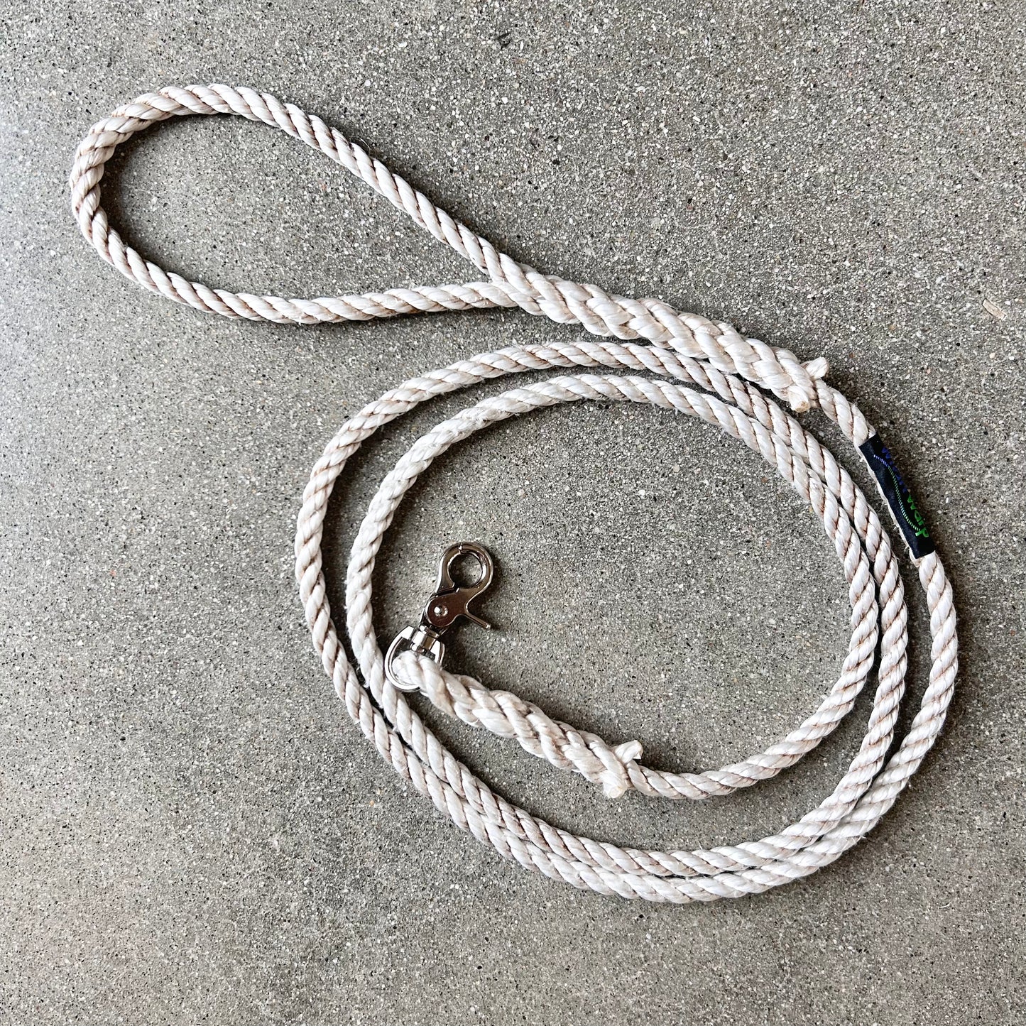 6' white Lobster Rope Dog Leash