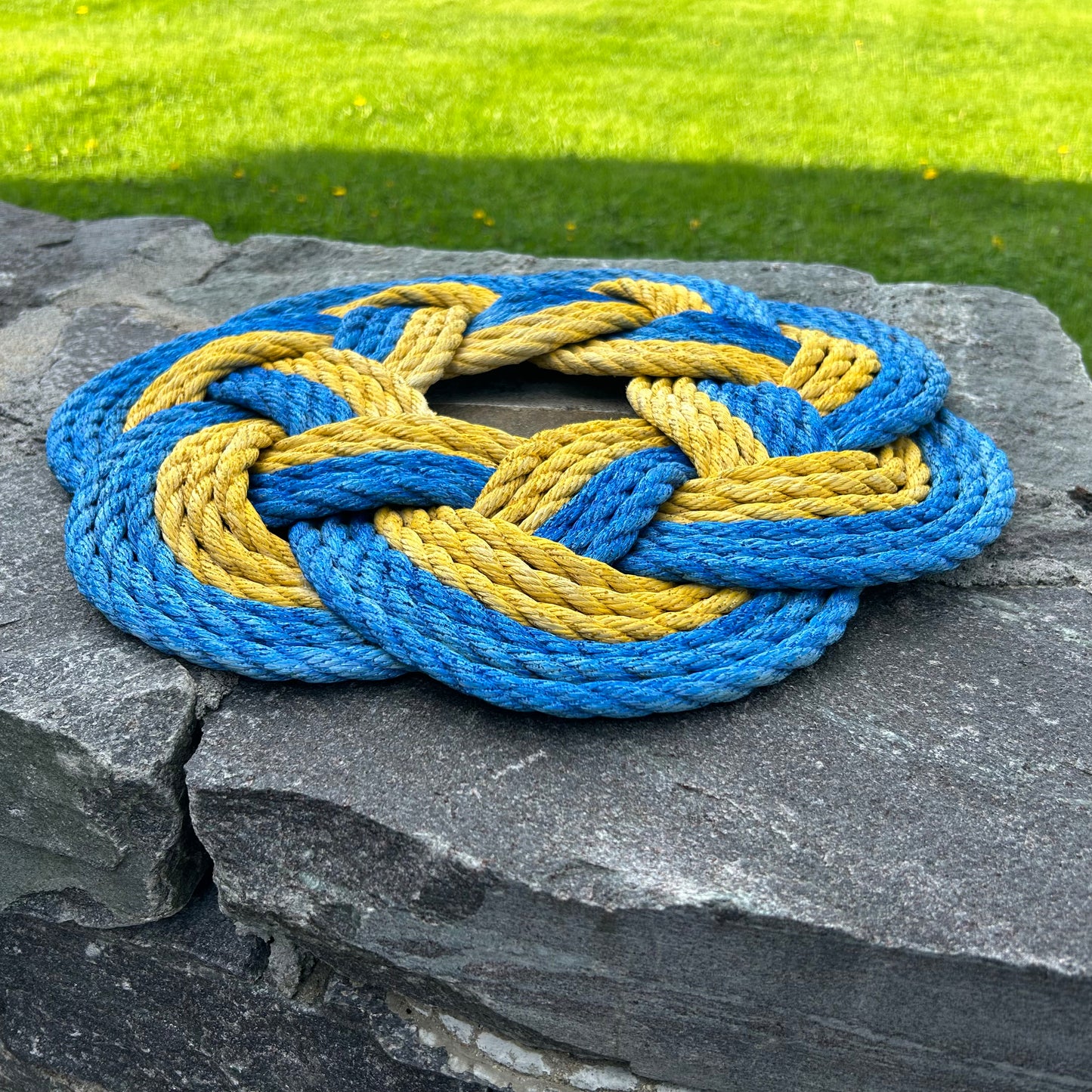 Blue and Yellow Wreath