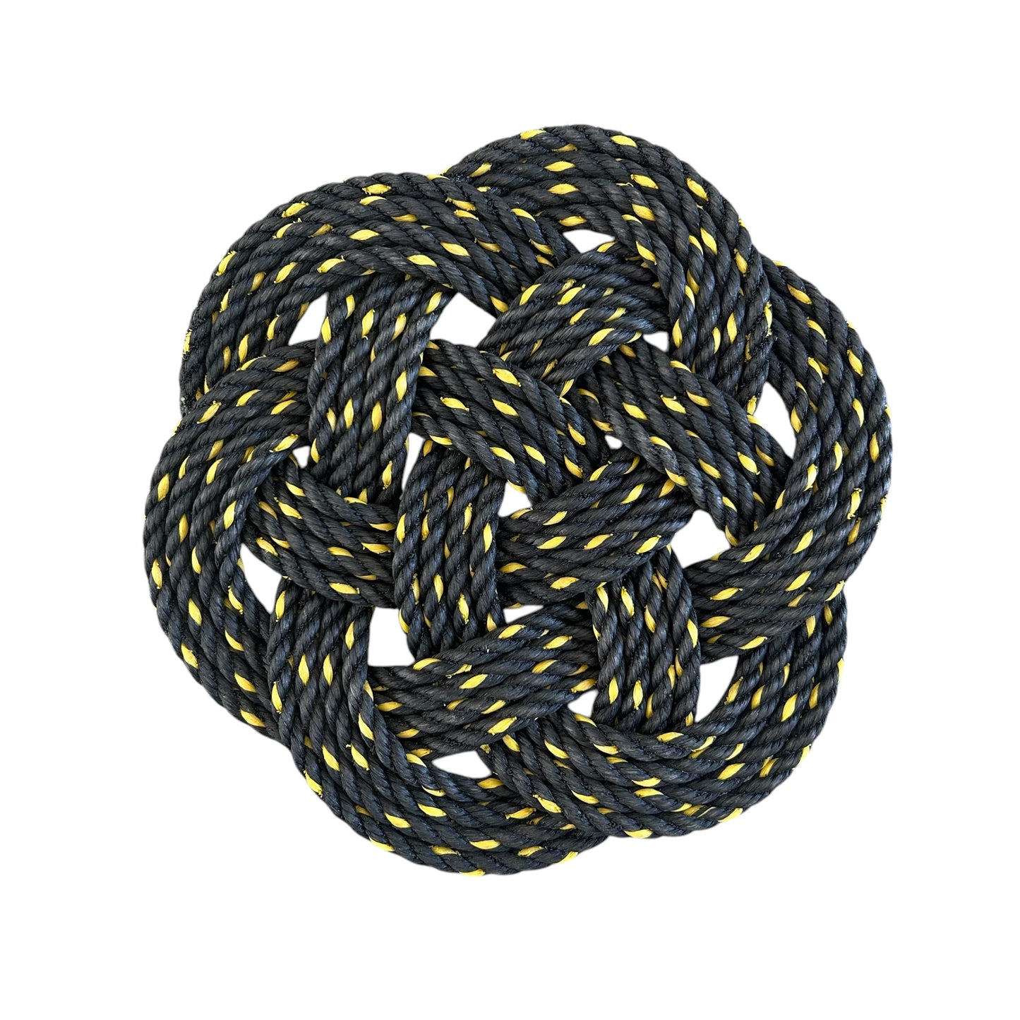 Celtic Knot Trivet in Black and Yellow