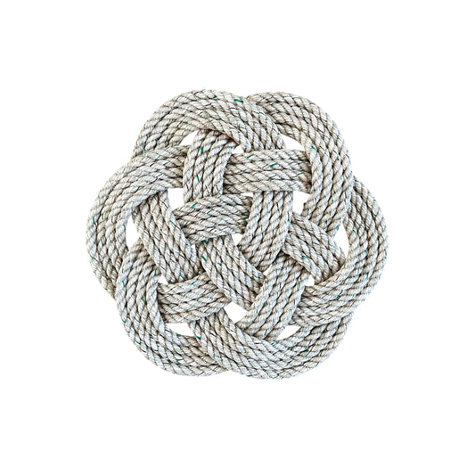 Celtic Knot Trivet in Gray with Green