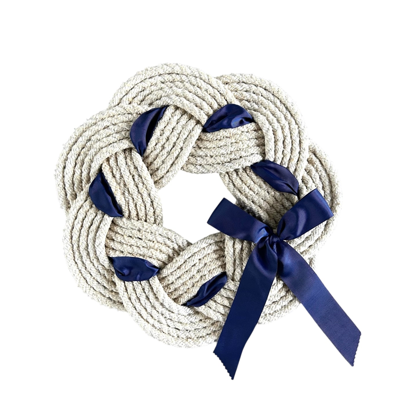 Festive Wreaths with Blue Ribbon