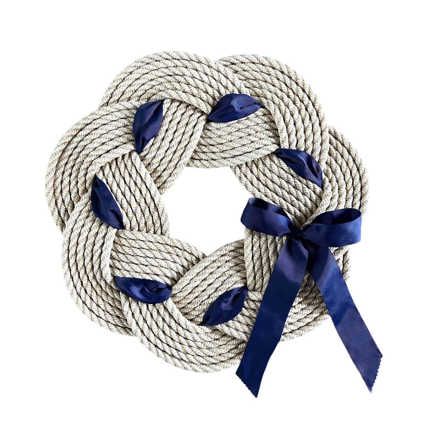 Festive Wreaths with Blue Ribbon