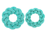 Mariner Wreath in Turquoise, St Patrick’s Wreath, Upcycled lobster rope wreath, Nautical outdoor wreath, Hand woven in Maine by WharfWarp