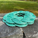 Mariner Wreath in Turquoise, St Patrick’s Wreath, Upcycled lobster rope wreath, Nautical outdoor wreath, Hand woven in Maine by WharfWarp