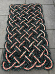 Upcycled lobster rope doormat, Nautical welcome mat, Reclaimed outdoor rope doormat, Maine made, Rainbow rope mat, Woven by WharfWarp