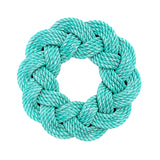 Mariner Wreath in Turquoise, St Patrick’s Wreath, Upcycled lobster rope wreath, Nautical outdoor wreath, Hand woven in Maine by WharfWarp