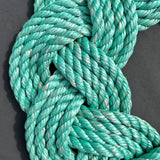 Mariner Wreath in Turquoise, St Patrick’s Wreath, Upcycled lobster rope wreath, Nautical outdoor wreath, Hand woven in Maine by WharfWarp