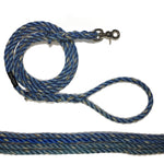 Blue with sand tracer pet lead