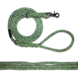Mint green with blue nautical dog leash
