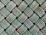 Sea Mist Rope Mat, Chunky upcycled lobster rope doormat, Maine made, Reclaimed rope welcome mat, Kitchen mat, Entry mat by WharfWarp