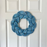 Lobster Rope Mariner Shorts Wreath, Vibrant rope wreath, Upcycled lobster rope wreath, Nautical outdoor wreath, Woven in Maine by WharfWarp