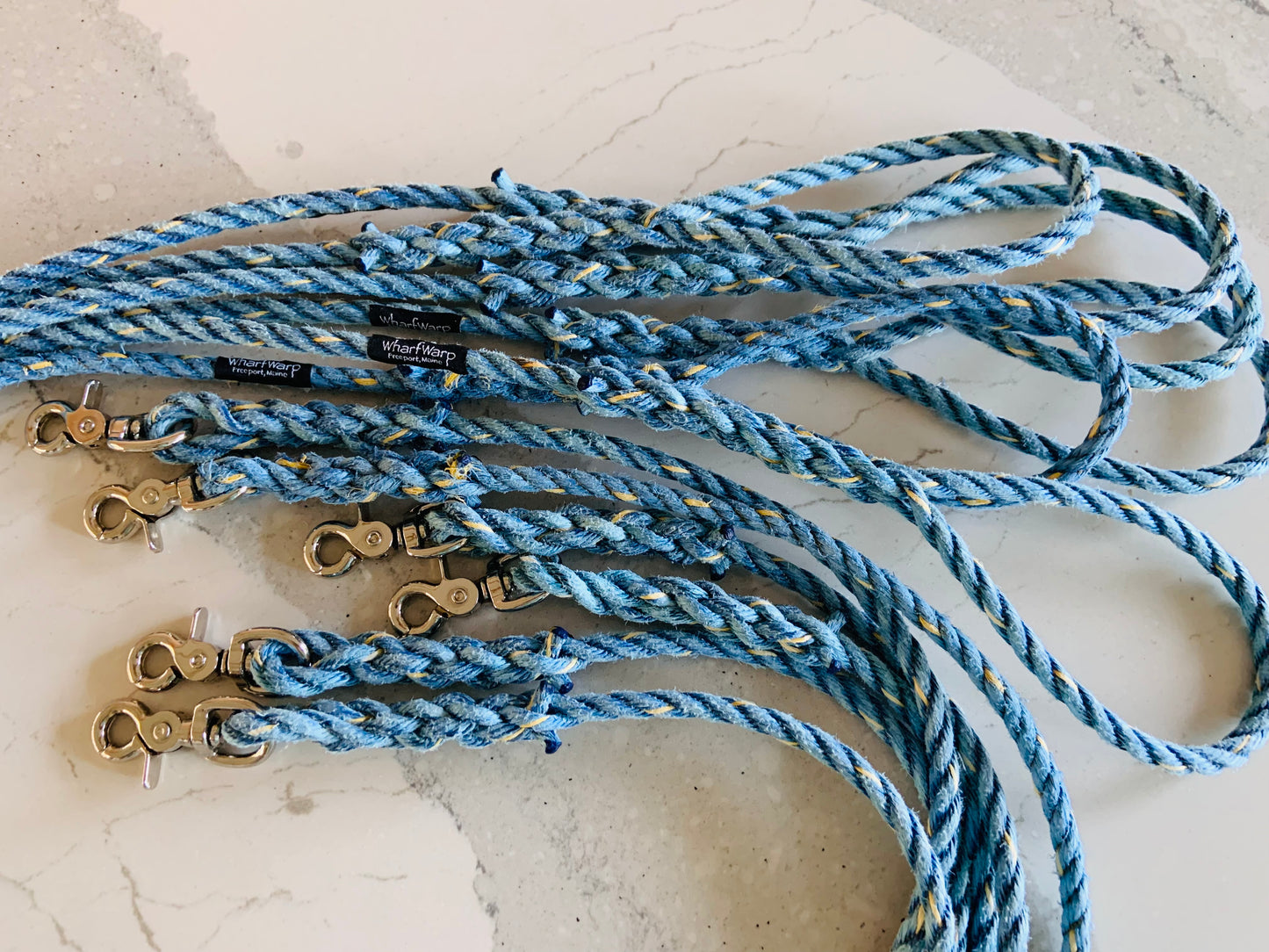 6' Blue Lobster Rope Dog Leash